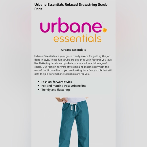 Urbane Essentials Relaxed Drawstring Scrub Pant
Navy size XS regular - Picture 2 of 5